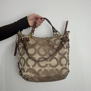 Coach Vintage y2k brown signature canvas hobo bag